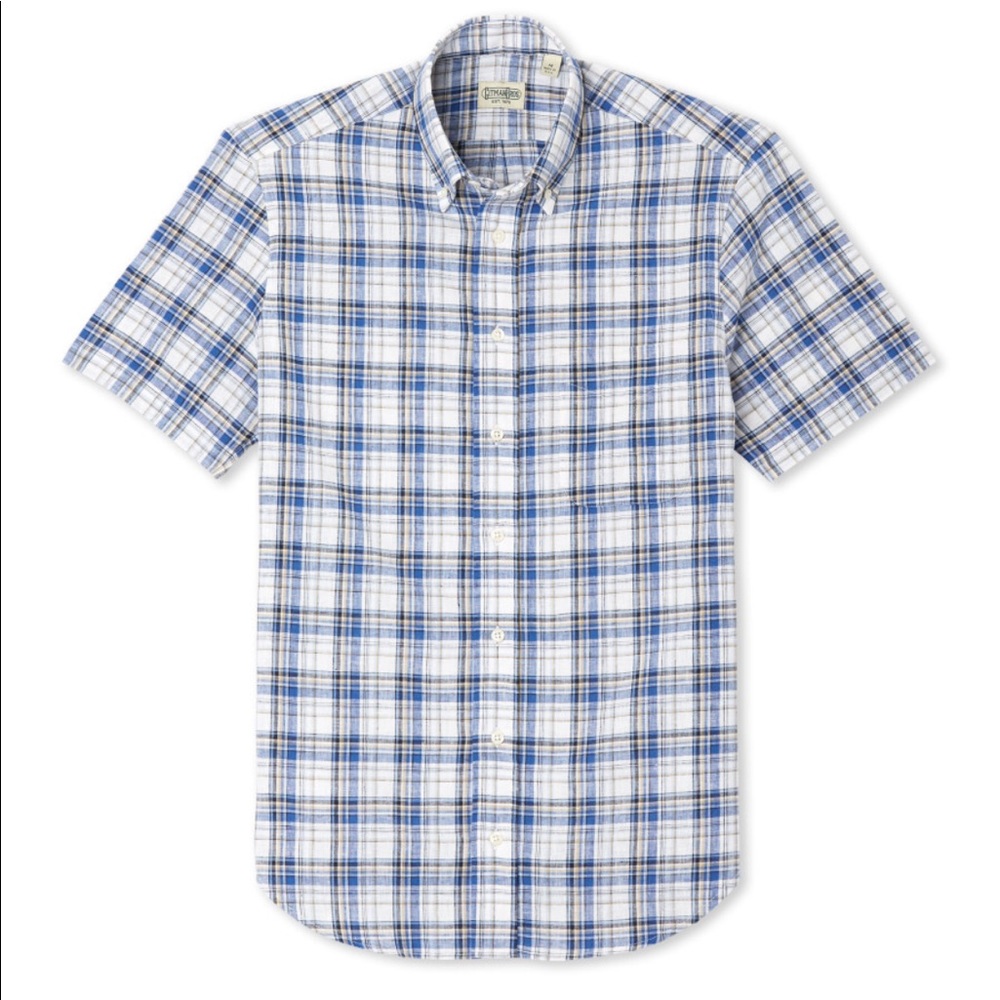 Gitman Bros short sleeve resort linen shirt
